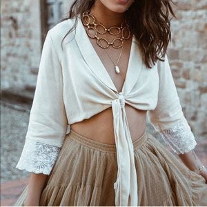 Spell & The Gypsy Campfire Lounge Top Cream XS